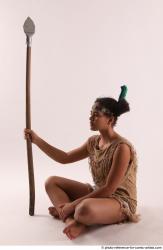 ANISE SITTING POSE WITH SPEAR